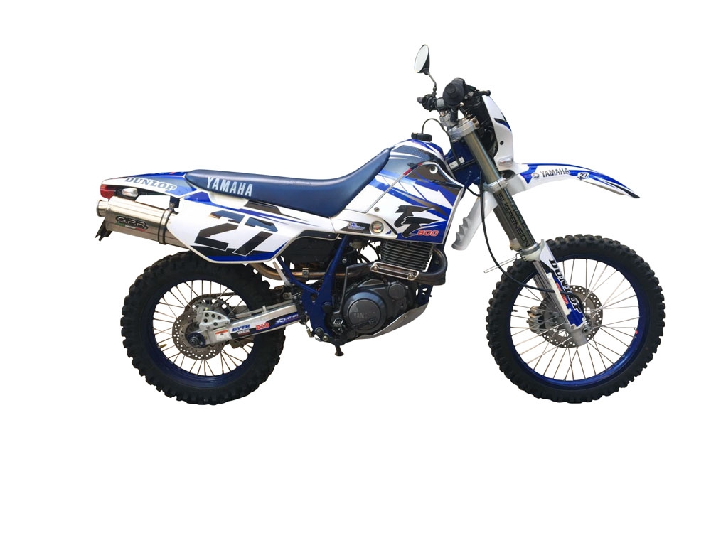 GPR escape compatible con  Yamaha Tt 600 1983-1997, Trioval, Escape legal, homologado, silenciador con db killer desmontable y tubo de conexión específico 
