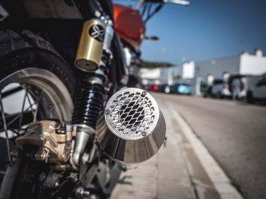 Escape compatible con Bmw K 1100 Lt 1992-1999, Ultracone Inox Cafè Racer, Silencioso homologado universal, con db killer desmontable sin tubo de conexión 