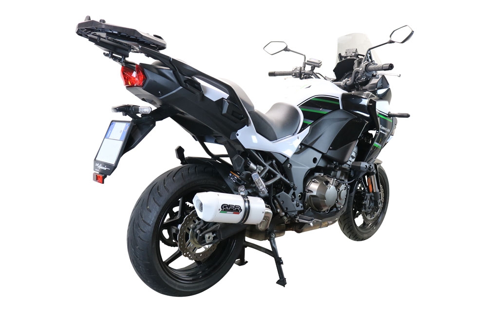Escape compatible con Kawasaki Versys 1000 I.E. 2019-2020, Albus Evo4, Escape legal, homologado, silenciador con db killer desmontable y tubo de conexión específico 