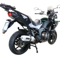 Escape compatible con Kawasaki Versys 1000 I.E. 2019-2020, Albus Evo4, Escape legal, homologado, silenciador con db killer desmontable y tubo de conexión específico 