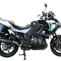 Escape compatible con Kawasaki Versys 1000 I.E. 2021-2024, Furore Evo4 Nero, Escape legal, homologado, silenciador con db killer desmontable y tubo de conexión específico 