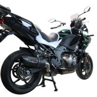 Escape compatible con Kawasaki Versys 1000 I.E. 2021-2024, Furore Evo4 Nero, Escape legal, homologado, silenciador con db killer desmontable y tubo de conexión específico 