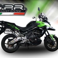 Escape compatible con Kawasaki Versys 650 2006-2014, Furore Poppy, Escape legal, homologado, silenciador con db killer desmontable y tubo de conexión específico 