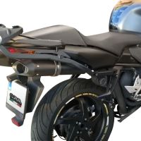 Escape compatible con Honda Vfr 800 V-Tec 2002-2013, Furore Nero, Par de terminales de escape homologados, con db killer extraíbles y tubos de conexión específicos 