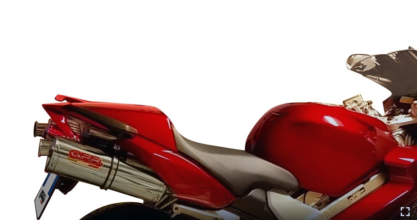 GPR escape compatible con  Honda Vfr 800 V-Tec 2002-2013, Trioval, Par de terminales de escape homologados, con db killer extraíbles y tubos de conexión específicos 