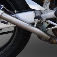 Escape compatible con Honda Vtr 1000 F Firestorm 1997-2007, Trioval, Par de terminales de escape homologados, con db killer extraíbles y tubos de conexión específicos 