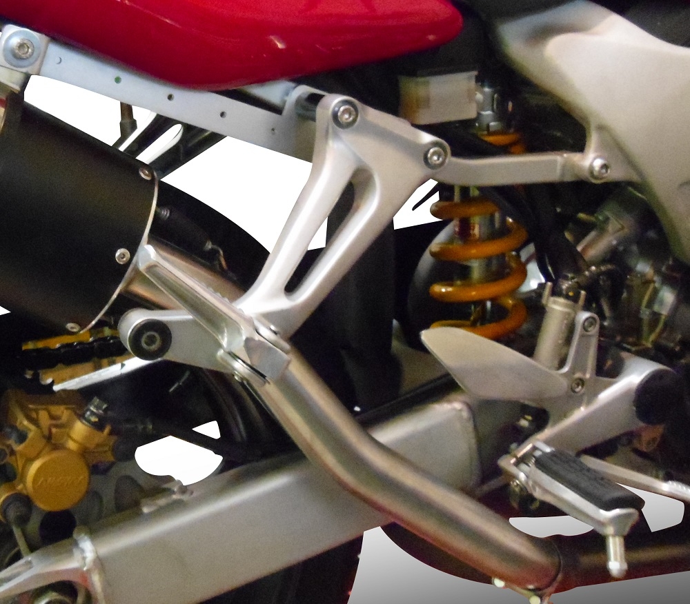 Escape compatible con Honda Vtr 1000 F Firestorm 1997-2007, Trioval, Par de terminales de escape homologados, con db killer extraíbles y tubos de conexión específicos 