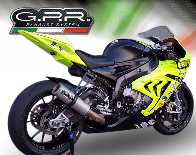 Escape compatible con Bmw S 1000 RR -M 2010-2014, M3 Titanium Natural, Escape completo homologado y legal, incluido db killer extraíble 