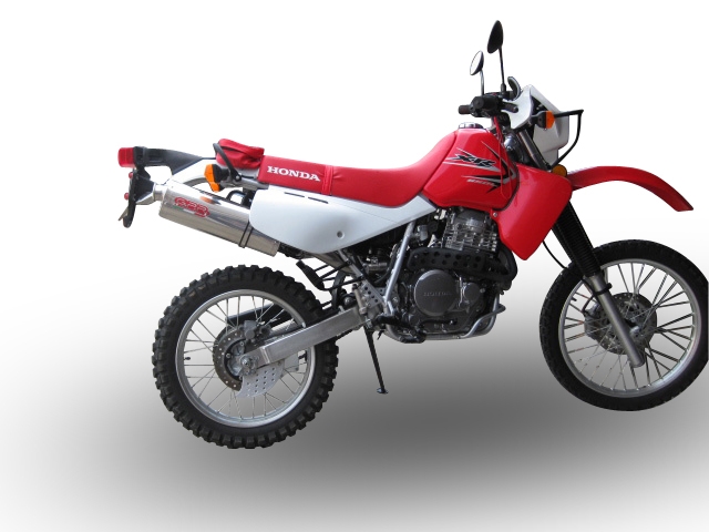Escape compatible con Honda Xr 650 R 2000-2008, Trioval, Escape legal, homologado, silenciador con db killer desmontable y tubo de conexión específico 