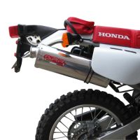 Escape compatible con Honda Xr 650 R 2000-2008, Trioval, Escape legal, homologado, silenciador con db killer desmontable y tubo de conexión específico 