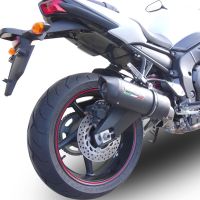 Escape compatible con Yamaha Fz.1 - Fazer 1000 2006-2014, Furore Nero, Escape homologado, legal, con db killer extraíble, tubo de conexión y catalizador 