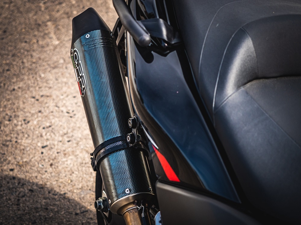 Escape compatible con Yamaha T-Max 560 2022-2024, GP Evo4 Poppy, Escape completo homologado y legal,con catalizador incluido db killer extraíble 