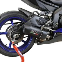 Escape compatible con Yamaha Yzf R6 2017-2025, Furore Nero, Escape racing, silenciador con tubo de conexion, articulo sin homologacion 