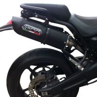 Escape compatible con Yamaha MT03 660 2006-2013, Furore Nero, Par de terminales de escape homologados, con db killer extraíble, catalizadores y tubo de conexión específico 