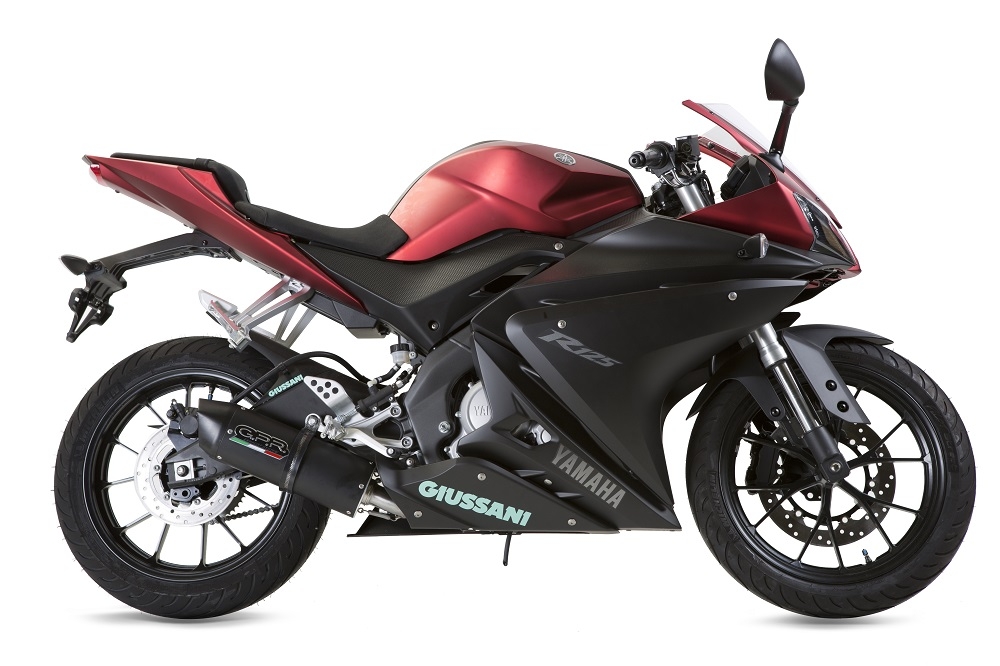 Escape compatible con Yamaha Yzf-R 125 2014-2016, Furore Nero, Escape completo homologado y legal,con catalizador incluido db killer extraíble 