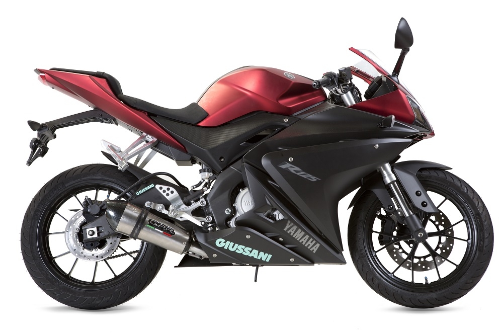 Escape compatible con Yamaha Yzf-R 125 2017-2018, GP Evo4 Titanium, Escape completo homologado y legal,con catalizador incluido db killer extraíble 