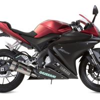 Escape compatible con Yamaha Yzf-R 125 2017-2018, GP Evo4 Titanium, Escape completo homologado y legal,con catalizador incluido db killer extraíble 