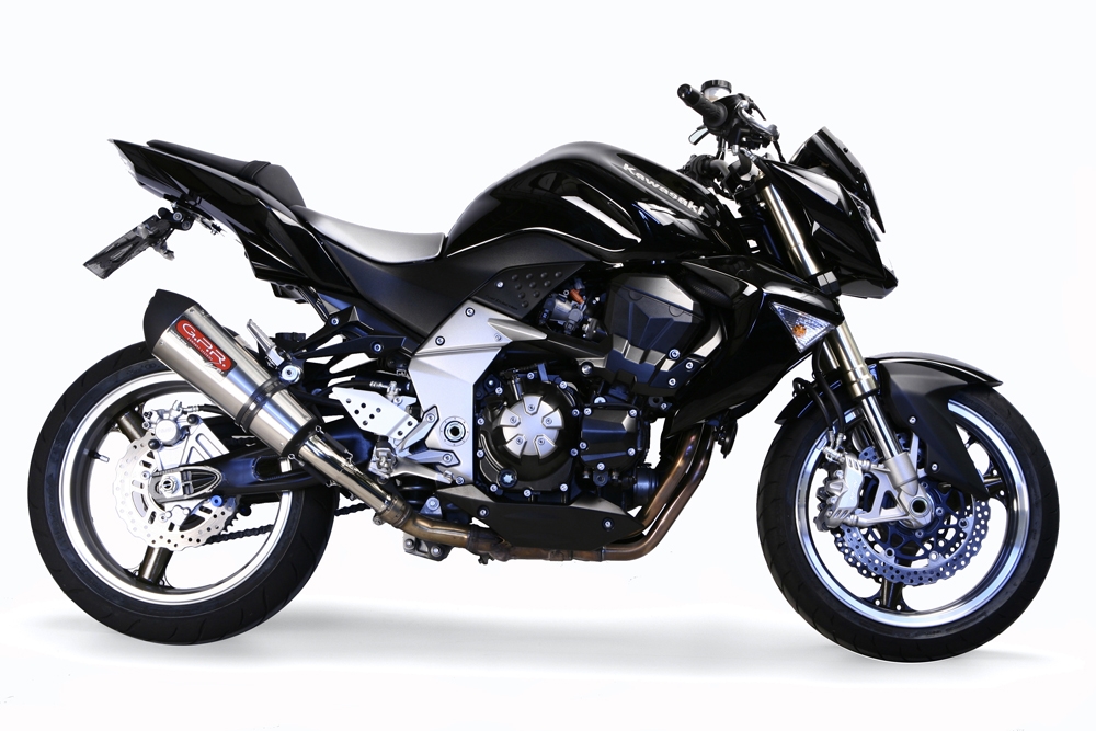 Escape compatible con Kawasaki Z 1000 2007-2009, Gpe Ann. titanium, Par de terminales de escape homologados, con db killer extraíbles y tubos de conexión específicos 