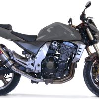 Escape compatible con Kawasaki Z1000 2003-2006, Gpe Ann. titanium, Par de terminales de escape homologados, con db killer extraíbles y tubos de conexión específicos 