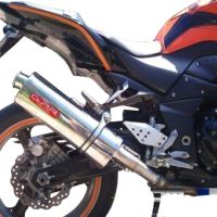 Escape compatible con Kawasaki Z 1000 2007-2009, Trioval, Par de terminales de escape homologados, con db killer extraíbles y tubos de conexión específicos 