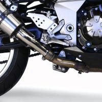 Escape compatible con Kawasaki Z 1000 2007-2009, Trioval, Par de terminales de escape homologados, con db killer extraíble, catalizadores y tubo de conexión específico 