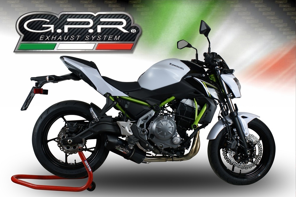 Escape compatible con Kawasaki Z 650 2021-2022, Furore Evo4 Nero, Escape completo homologado y legal,con catalizador incluido db killer extraíble 