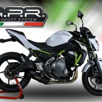 Escape compatible con Kawasaki Z 650 2021-2022, Furore Evo4 Nero, Escape completo homologado y legal,con catalizador incluido db killer extraíble 