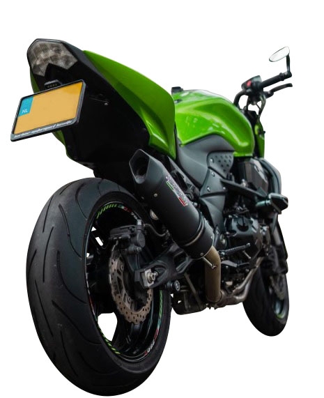 Escape compatible con Kawasaki Z 750 - R 2007-2014, Furore Nero, Escape homologado, legal, con db killer extraíble, tubo de conexión y catalizador 