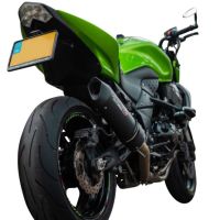 Escape compatible con Kawasaki Z 750 - R 2007-2014, Furore Nero, Escape homologado, legal, con db killer extraíble, tubo de conexión y catalizador 