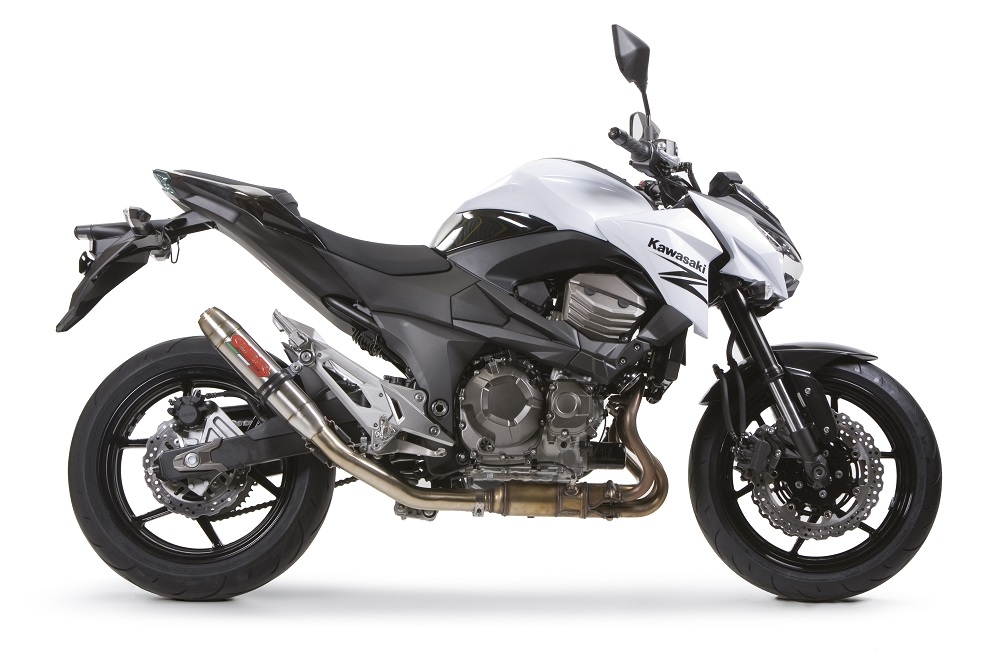 Escape compatible con Kawasaki Z 800 E 2009-2016, Deeptone Inox, Escape legal, homologado, silenciador con db killer desmontable y tubo de conexión específico 