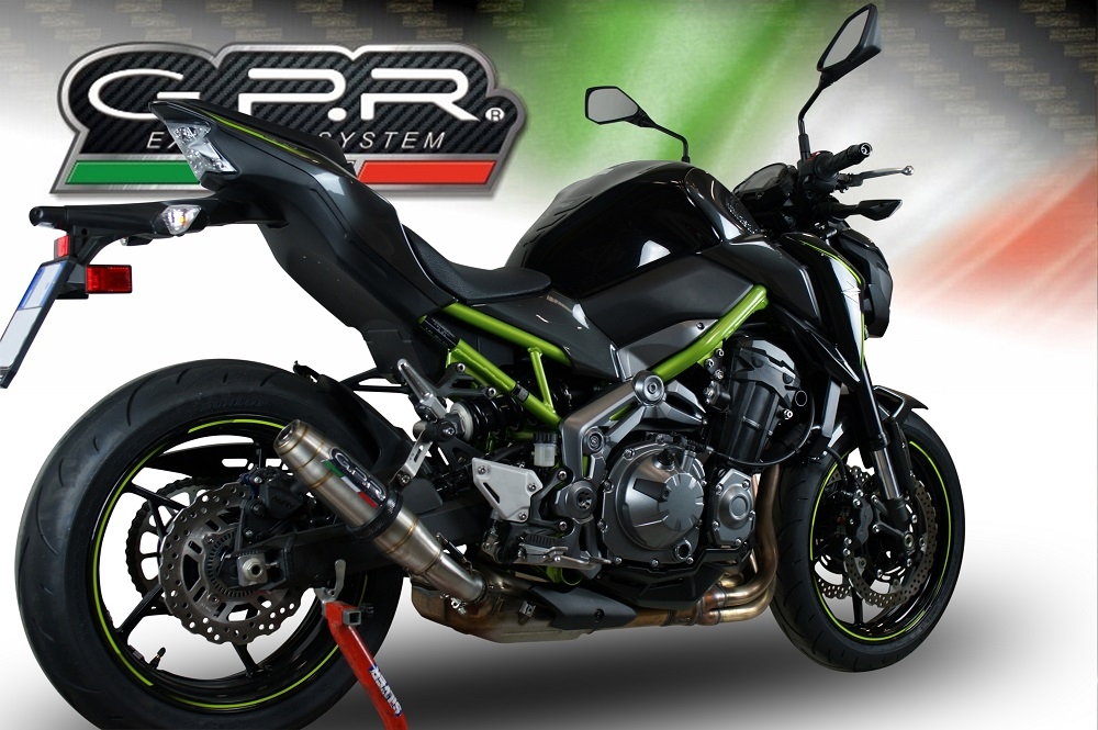 Escape compatible con Kawasaki Z 900 2017-2019, Deeptone Inox, Escape legal, homologado, silenciador con db killer desmontable y tubo de conexión específico 
