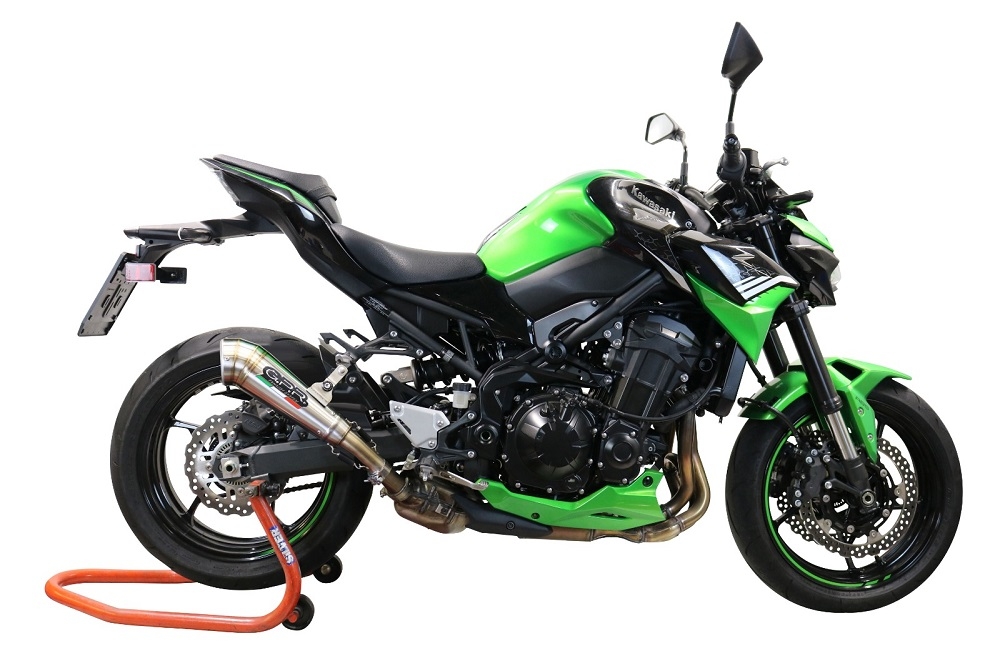 Escape compatible con Kawasaki Z 900 2021-2024, Powercone Evo, Escape legal, homologado, silenciador con db killer desmontable y tubo de conexión específico 