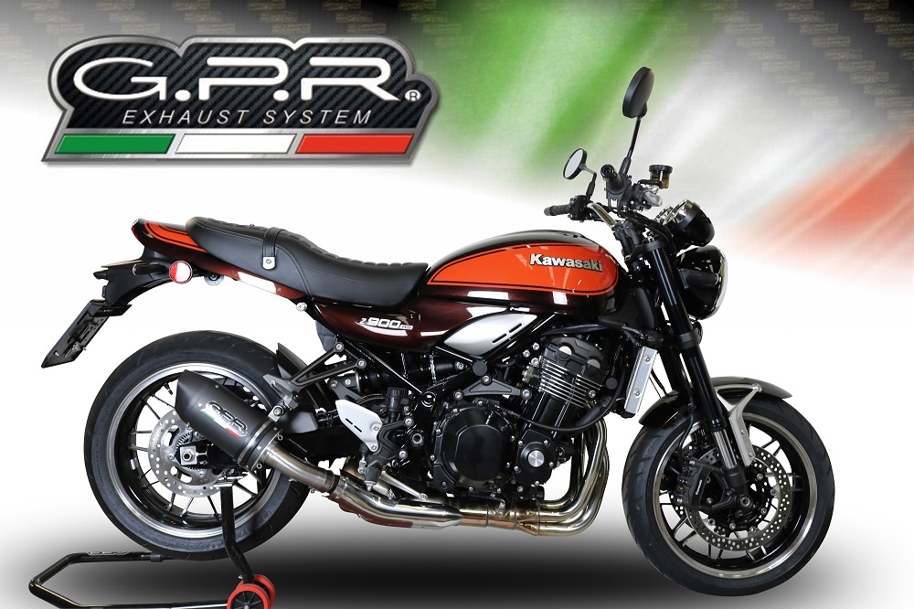 Escape compatible con Kawasaki Z 900 RS 2018-2020, Furore Evo4 Nero, Escape legal, homologado, silenciador con db killer desmontable y tubo de conexión específico 