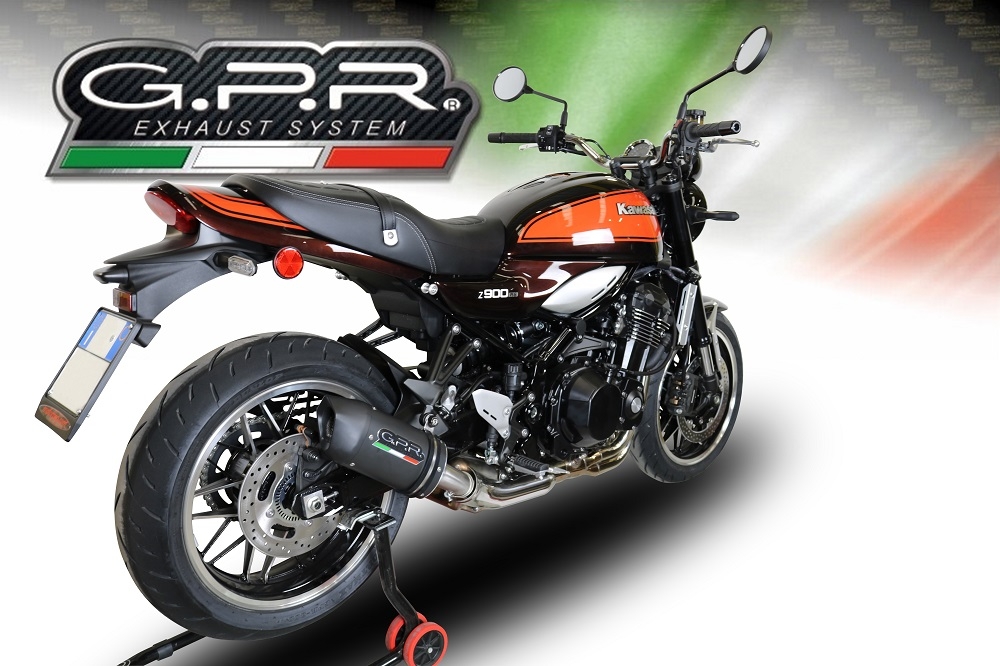 Escape compatible con Kawasaki Z 900 RS 2018-2020, Furore Evo4 Nero, Escape legal, homologado, silenciador con db killer desmontable y tubo de conexión específico 