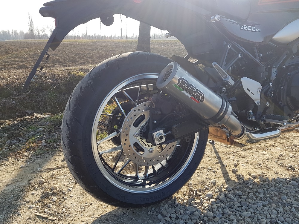 Escape compatible con Kawasaki Z 900 RS 2021-2024, M3 Inox , Escape legal, homologado, silenciador con db killer desmontable y tubo de conexión específico 