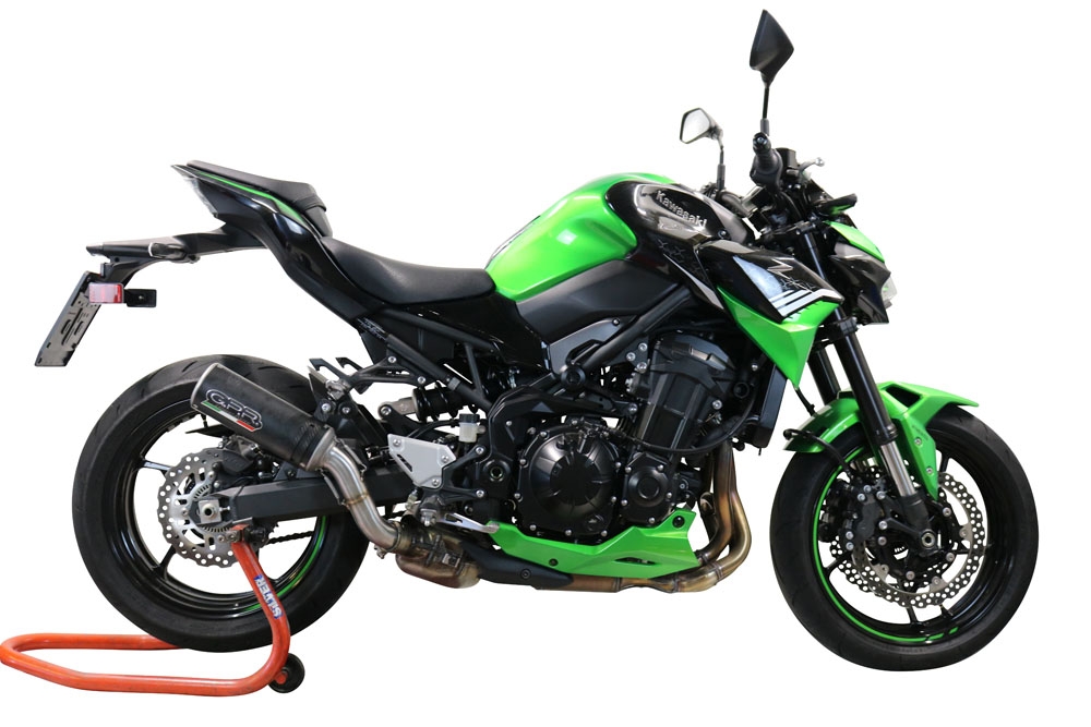 Escape compatible con Kawasaki Z 900 2021-2024, M3 Black Titanium, Escape legal, homologado, silenciador con db killer desmontable y tubo de conexión específico 