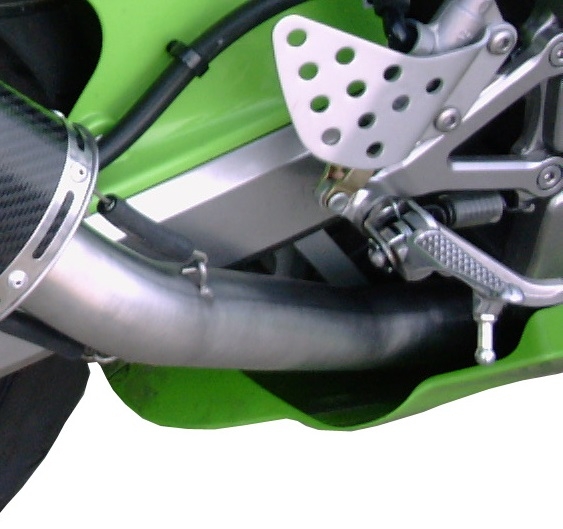 Escape compatible con Kawasaki Zx-6R 636 2003-2004, Furore Nero, Escape legal, homologado, silenciador con db killer desmontable y tubo de conexión específico 