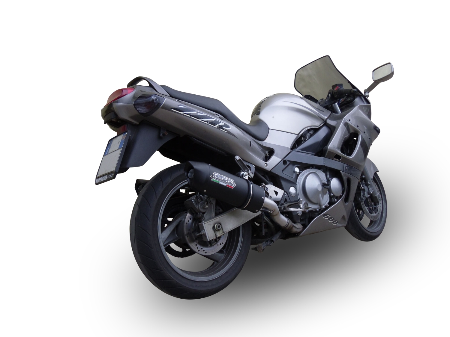 Escape compatible con Kawasaki Zzr 600 2002-2006, Furore Nero, Par de terminales de escape homologados, con db killer extraíbles y tubos de conexión específicos 