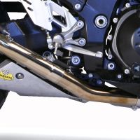 Escape compatible con Kawasaki Zzr 1400 2008-2011, Satinox, Par de terminales de escape homologados, con db killer extraíble, catalizadores y tubo de conexión específico 