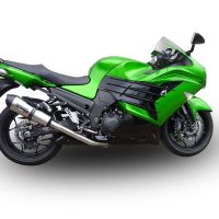 Escape compatible con Kawasaki Zzr 1400 2017-2022, Gpe Ann. titanium, Doble escape racing, con tubos de conexión, artículo sin homologación 