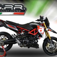 Escape compatible con Aprilia Dorsoduro 900 2017-2020, Furore Nero, Doble escape racing, con tubos de conexión, artículo sin homologación 