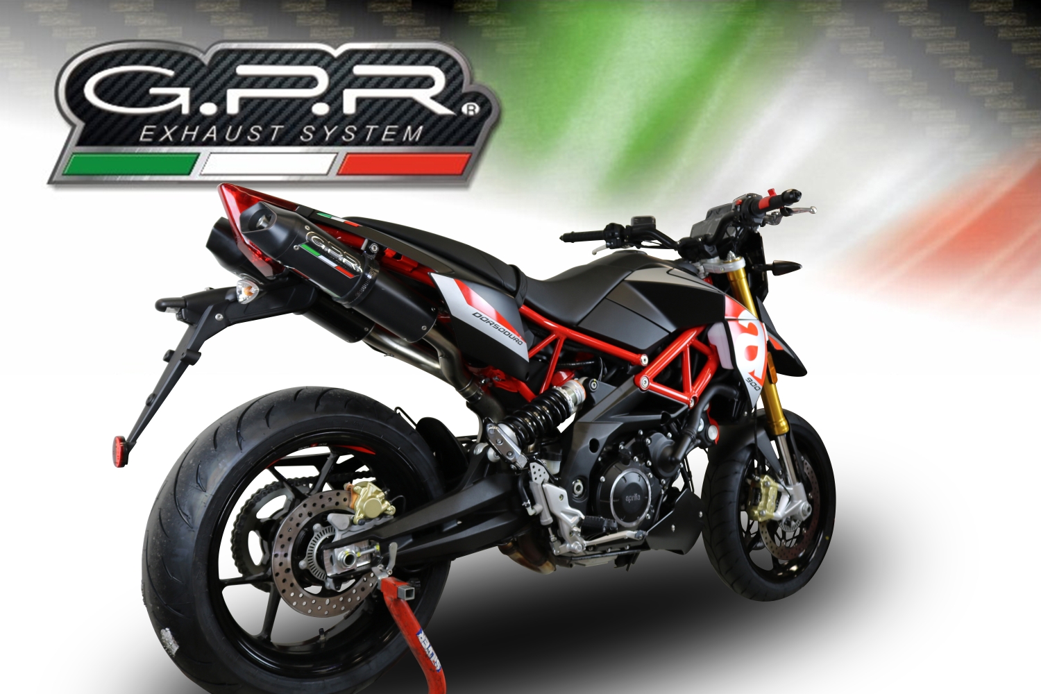 Escape compatible con Aprilia Dorsoduro 900 2017-2020, Furore Nero, Doble escape racing, con tubos de conexión, artículo sin homologación 