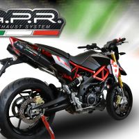 Escape compatible con Aprilia Dorsoduro 900 2017-2020, Furore Nero, Doble escape racing, con tubos de conexión, artículo sin homologación 