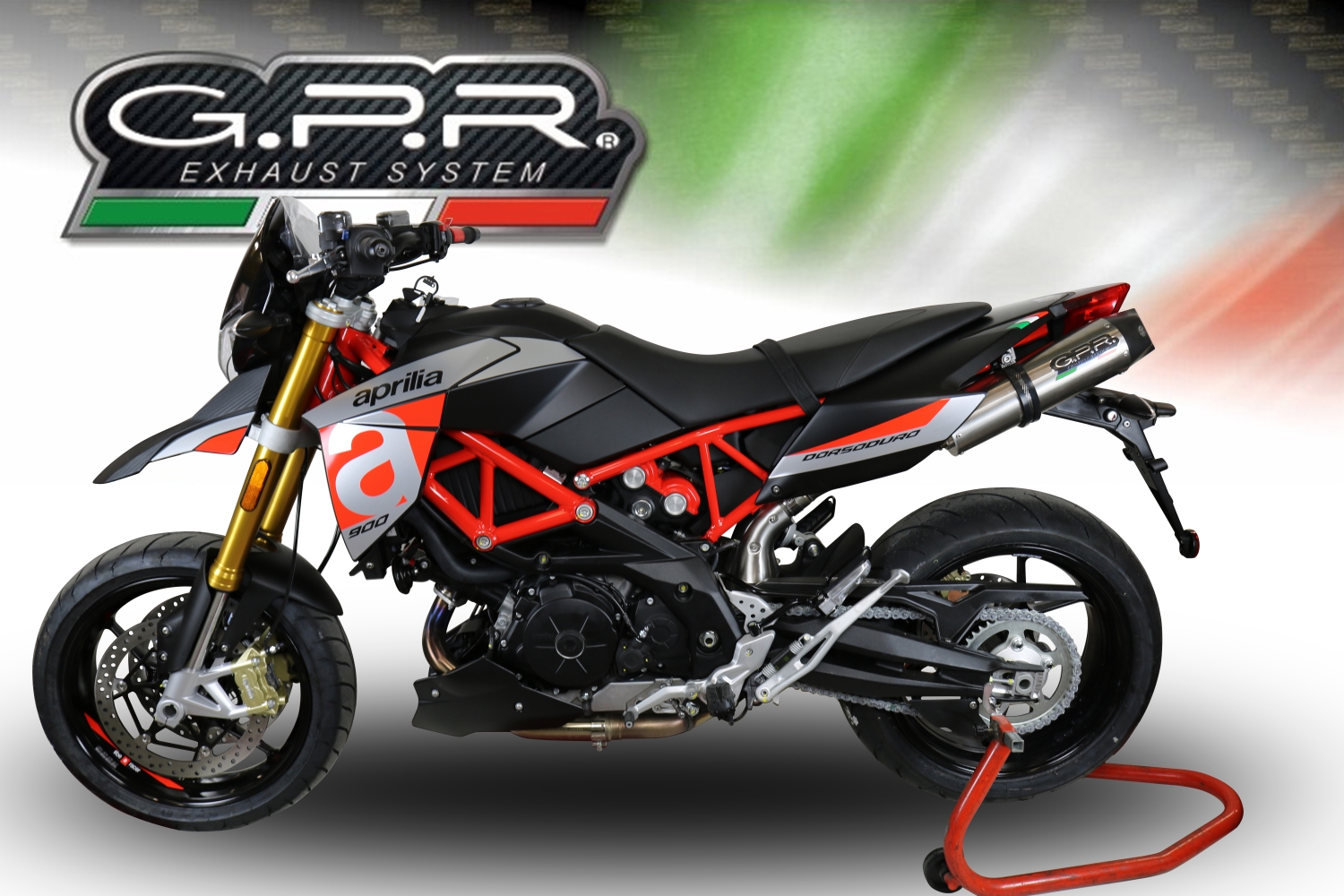 Escape compatible con Aprilia Shiver 900 2017-2020, GP Evo4 Titanium, Par de terminales de escape homologados, con db killer extraíbles y tubos de conexión específicos 