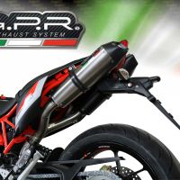 Escape compatible con Aprilia Shiver 900 2017-2020, GP Evo4 Titanium, Par de terminales de escape homologados, con db killer extraíbles y tubos de conexión específicos 