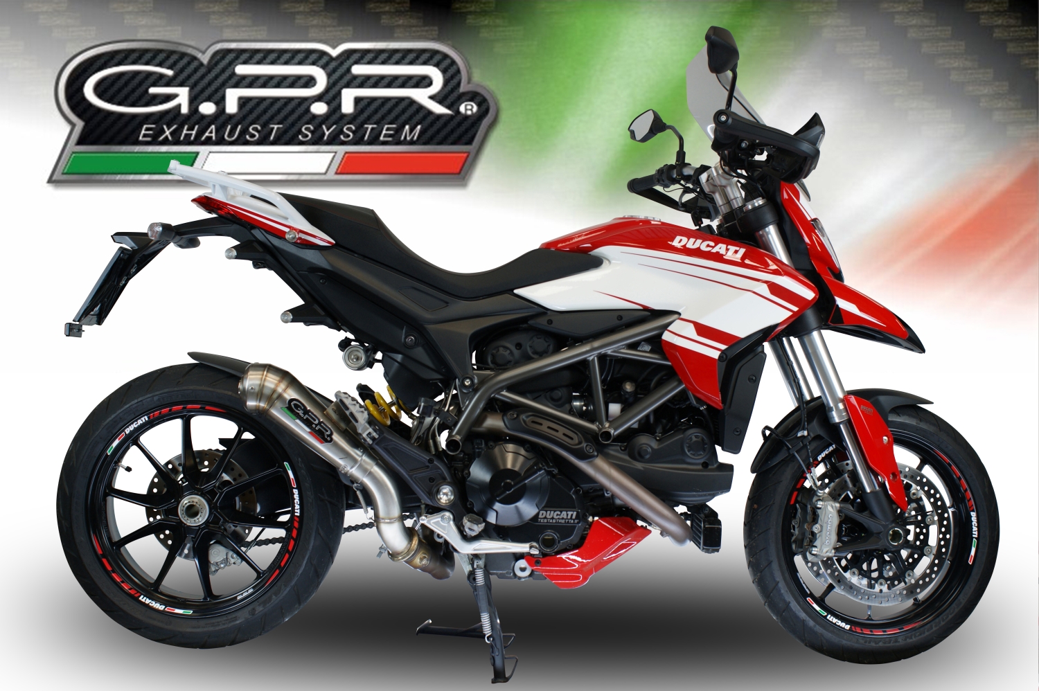 Escape compatible con Ducati Hyperstrada -Hypermotard 939 EURO 4 2016-2019, Powercone Evo, Escape legal, homologado, silenciador con catalizador, db killer desmontable y tubo de conexión específico 