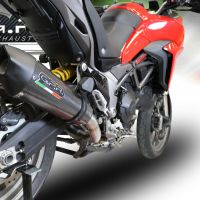 Escape compatible con Ducati Multistrada 950 2017-2020, GP Evo4 Poppy, Escape semi-completo homologado, con db killer extraible y catalizador 