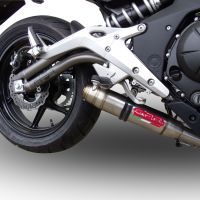 GPR escape compatible con  Kawasaki Er 6 N - F  2012-2016, Deeptone Inox, Escape completo homologado y legal,con catalizador incluido db killer extraíble 