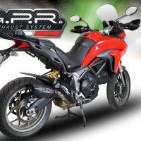 Escape compatible con Ducati Multistrada 950 2017-2020, GP Evo4 Black Titanium, Escape legal, homologado, silenciador con db killer desmontable y tubo de conexión específico 