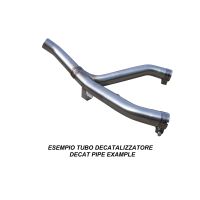 Escape compatible con Honda Msx - Grom 125 2013-2017, Decatalizzatore, Tubo supresor de catalizador 